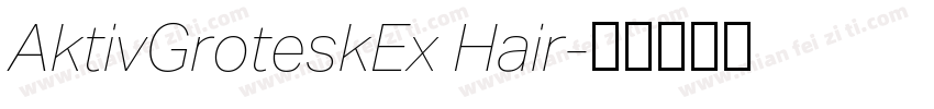 AktivGroteskEx Hair字体转换